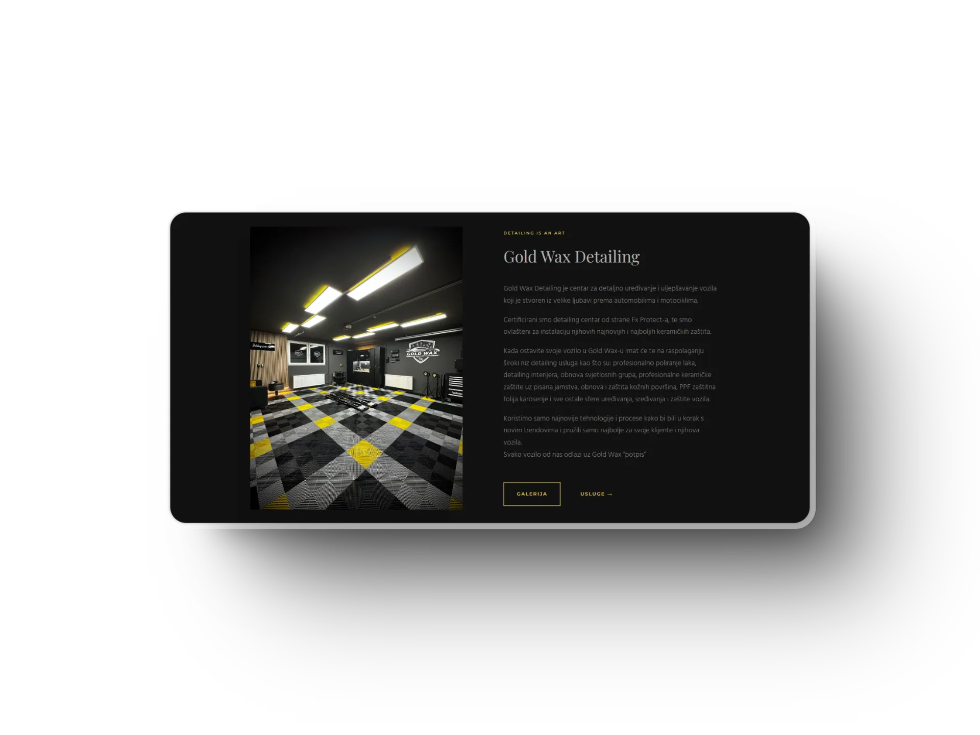 izrada web stranice za car detailing