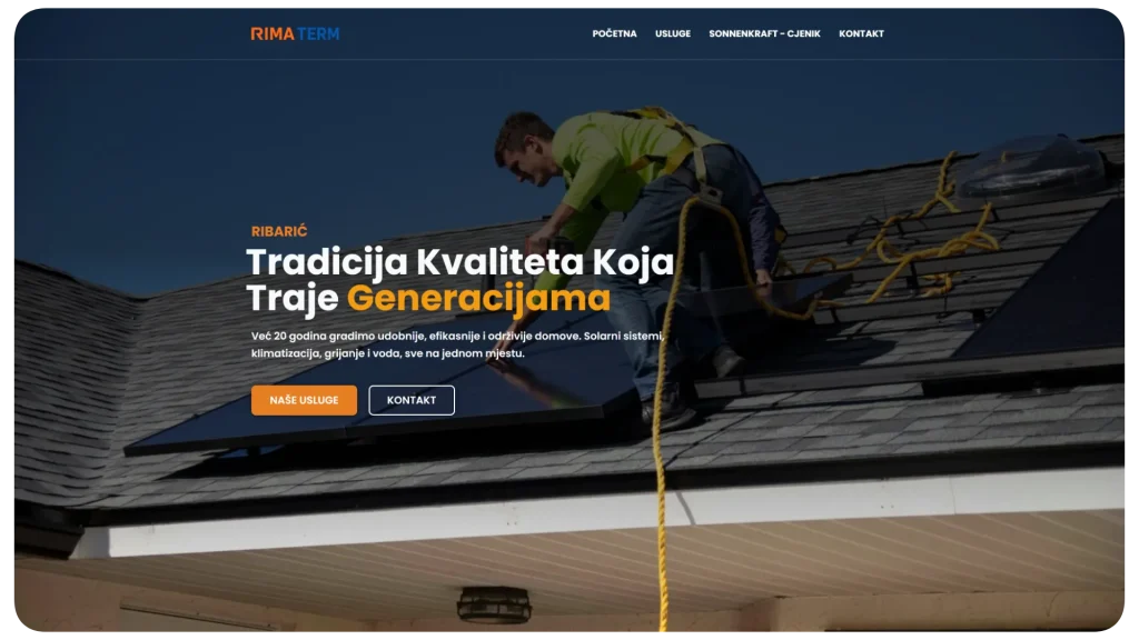 izrada web stranice za energetska rješenja karlovac