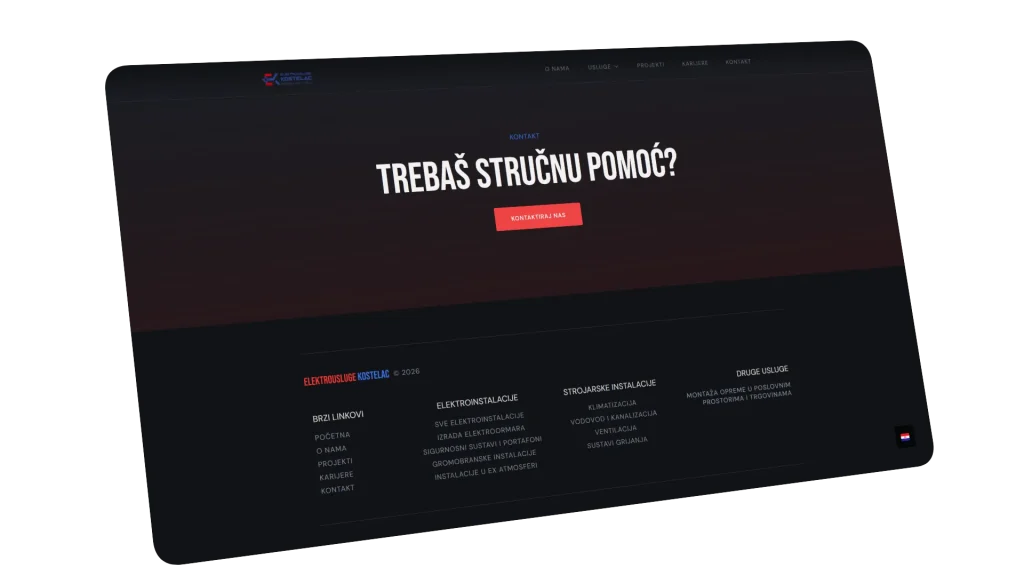 Primjer projekta izrade web stranice na području Zagreba